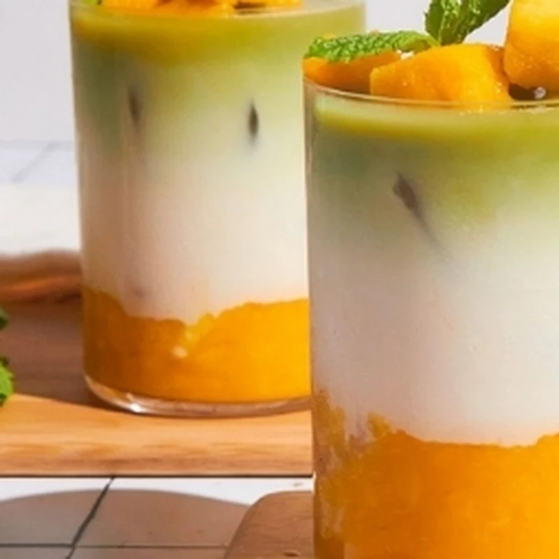 Matcha latte mango