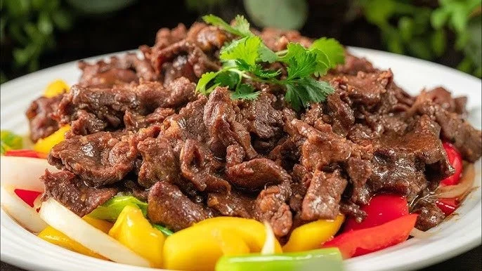 Vită cu piper negru la wok